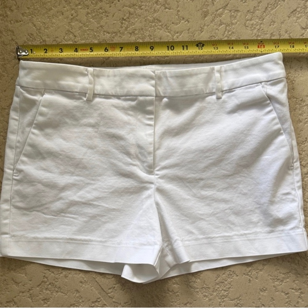 LOFT High Waist White Shorts